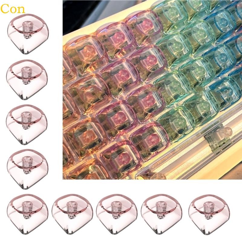 Con 10Pcs Transparents PC Keycaps Mechanical Keyboards Keycaps Blank ...