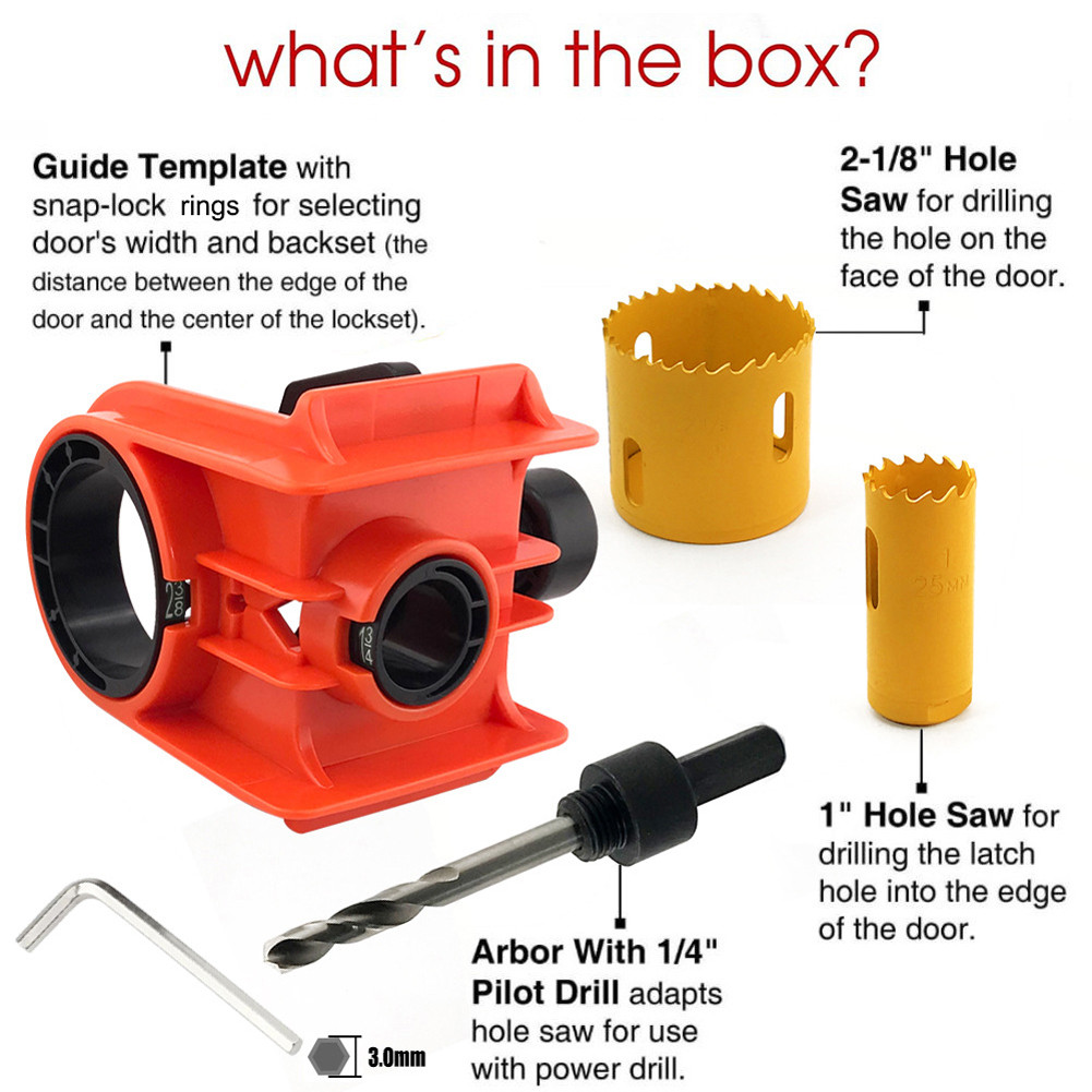 [bigbag.ph] Wood Metal Door Lock Installation Kit 1-3/8-1-3/4inch ...