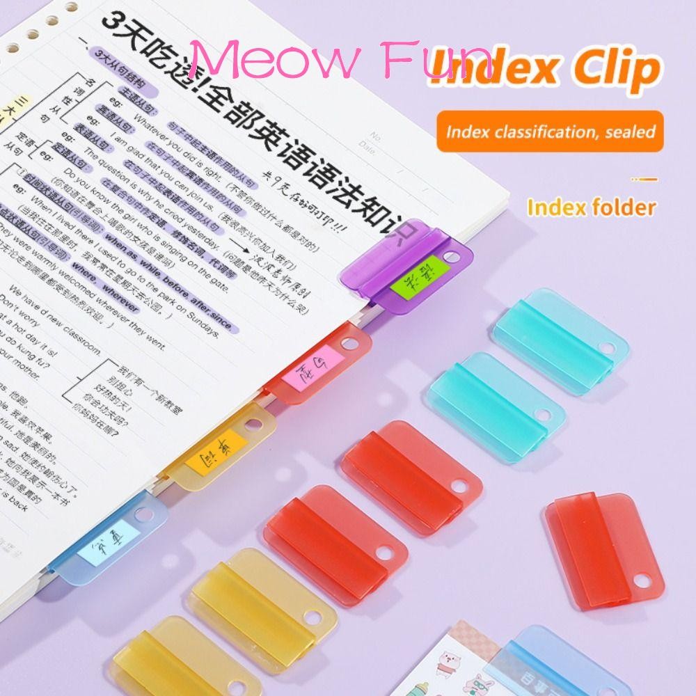 ALONGOF Index Clip, Plastic Candy Color File Classification Clamp, High ...