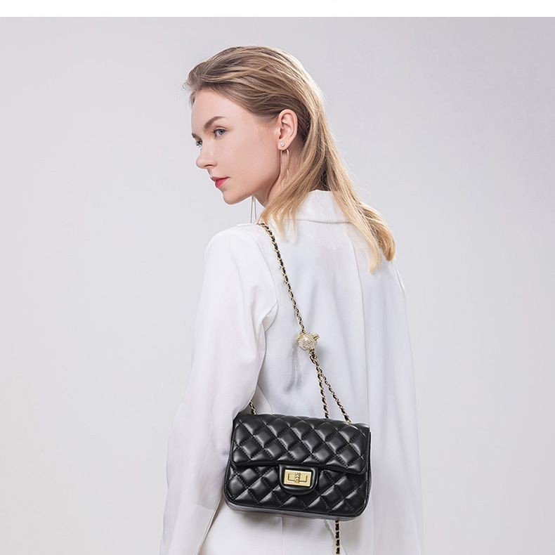 FffClever & Ketch Female Bag 2025 New Style Trendy Golden Ballfrench ...