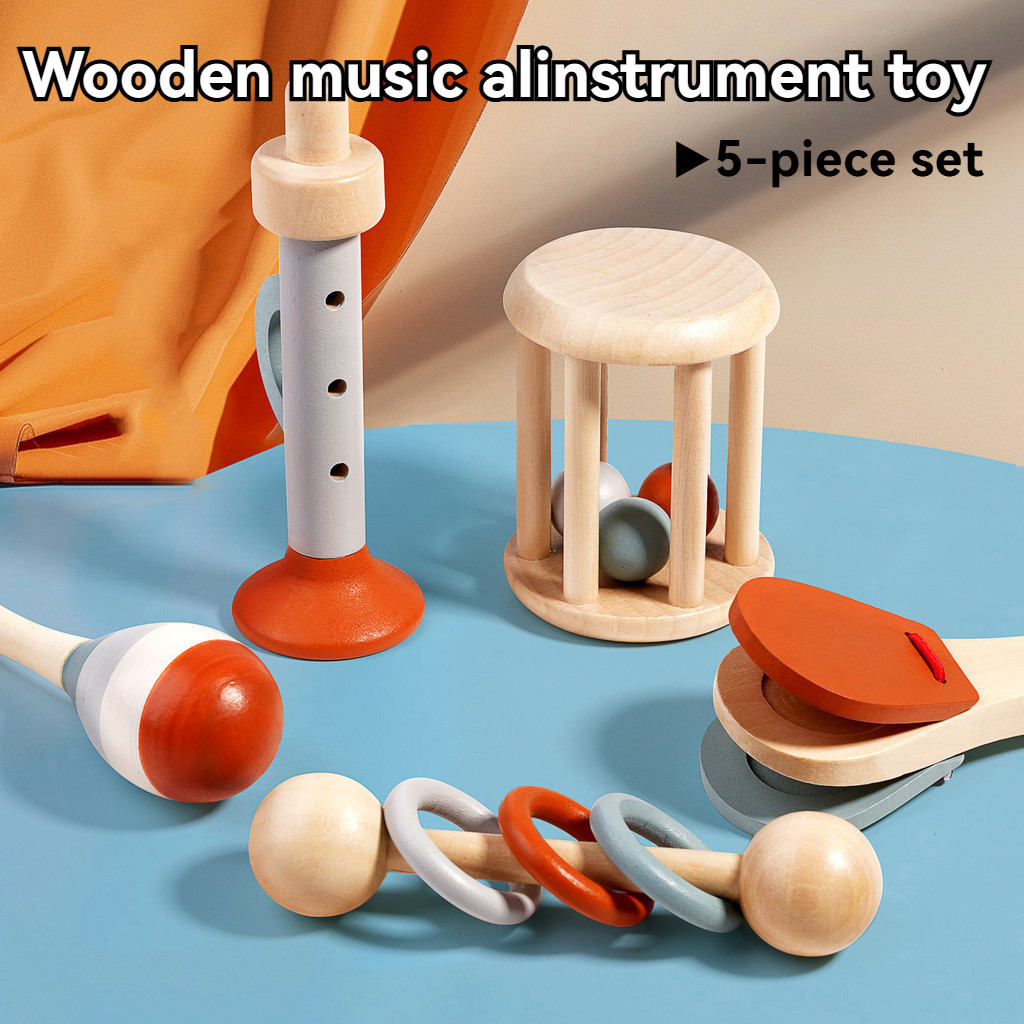 The baby rings the bell|Wooden musical instument toy|Early childhood ...