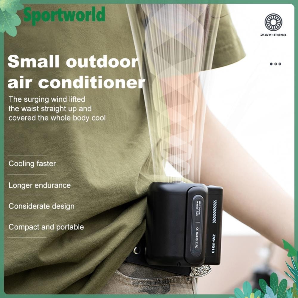 thumbnail image 2 of 10000PRM Portable Waist Clip Fan, Up To 20Hrs Mini Portable Fan Rechargeable Belt Clip Waist Wearable Cooling Fans Camping Outdoor Jobsite Black 2 of 10