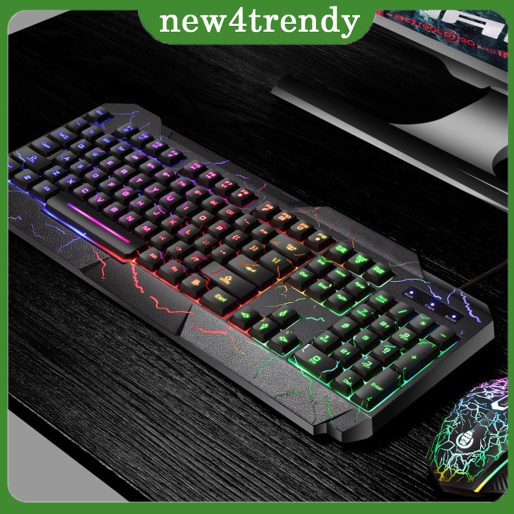 Gaming Keyboard Mouse Combo USB Wired Keybord Gamer Kit Waterproof ...