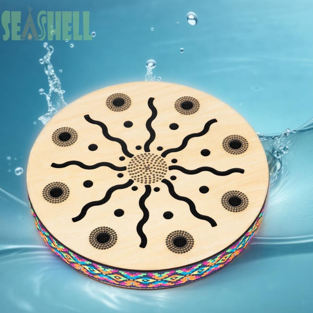 12 Inch Wooden Ocean Drum - Sound Healing Wave Drum For Meditation, Yoga, And Relaxation