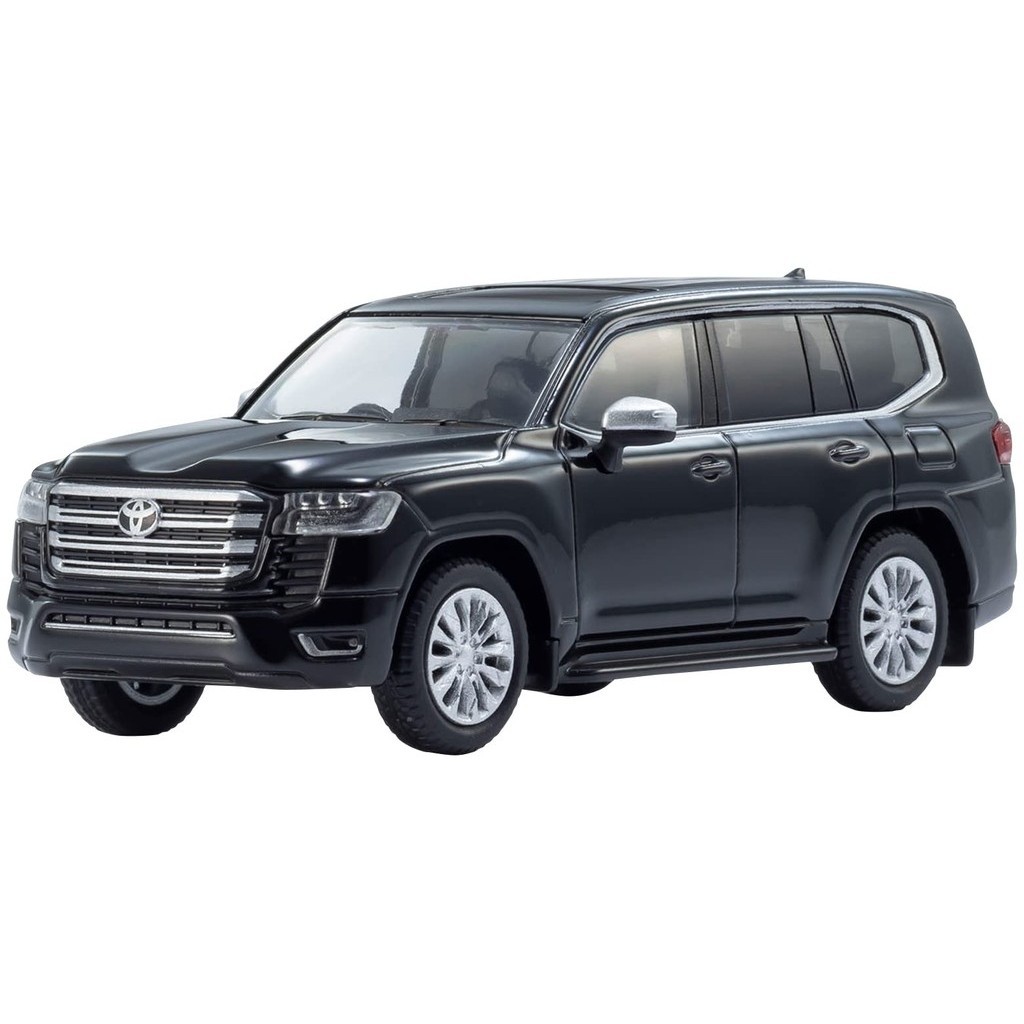 Kyosho Mini Car & Book – Toyota Land Cruiser 300, 1/64 Modellauto, Schwarz, Inkl. Infobroschüre
