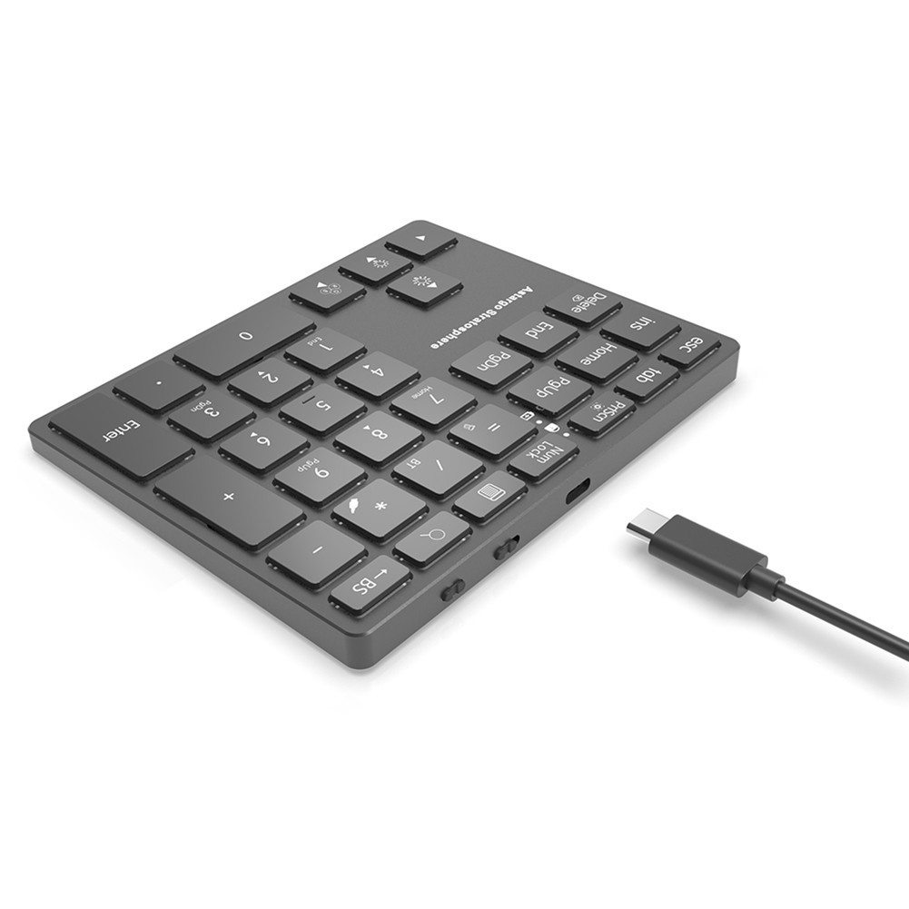 Backlight Numeric Keypad RGB Bluetooth Rechargeable Number Pad 35-Key ...