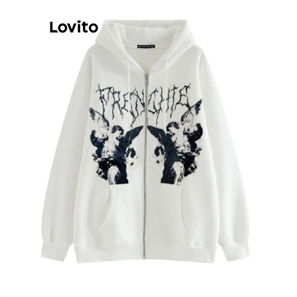 Lovito Women Casual Butterfly Pattern Sweatshirt Lnl Shopee Philippines