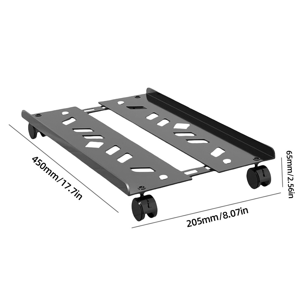 Heavy-Duty PC Tower Stand with Rolling Caster Wheels Adjustable Desktop ...