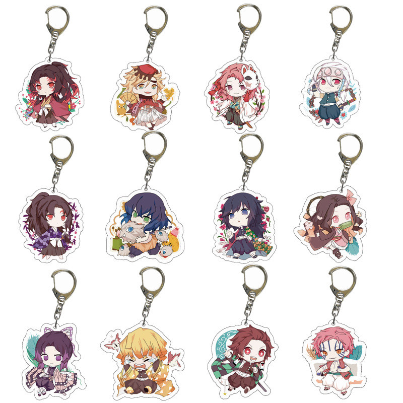 Demon Slayer Acrylic Keychain Cartoon Kanroji Mitsuri Toru Muichiro ...