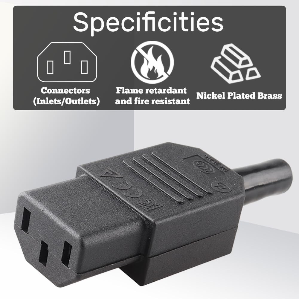 1pair 3 Pin 10a 220v Electric Vehicles Power Plug Female Male Plug ...
