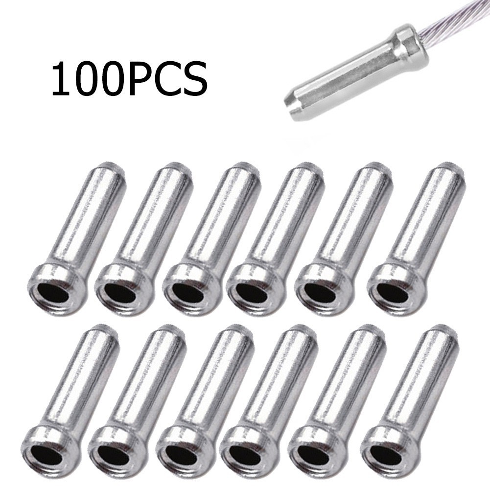 Fashionstyle 100pcs MTB BIKE BICYCLE BRAKE SHIFTER INNER CABLE TIPS ...