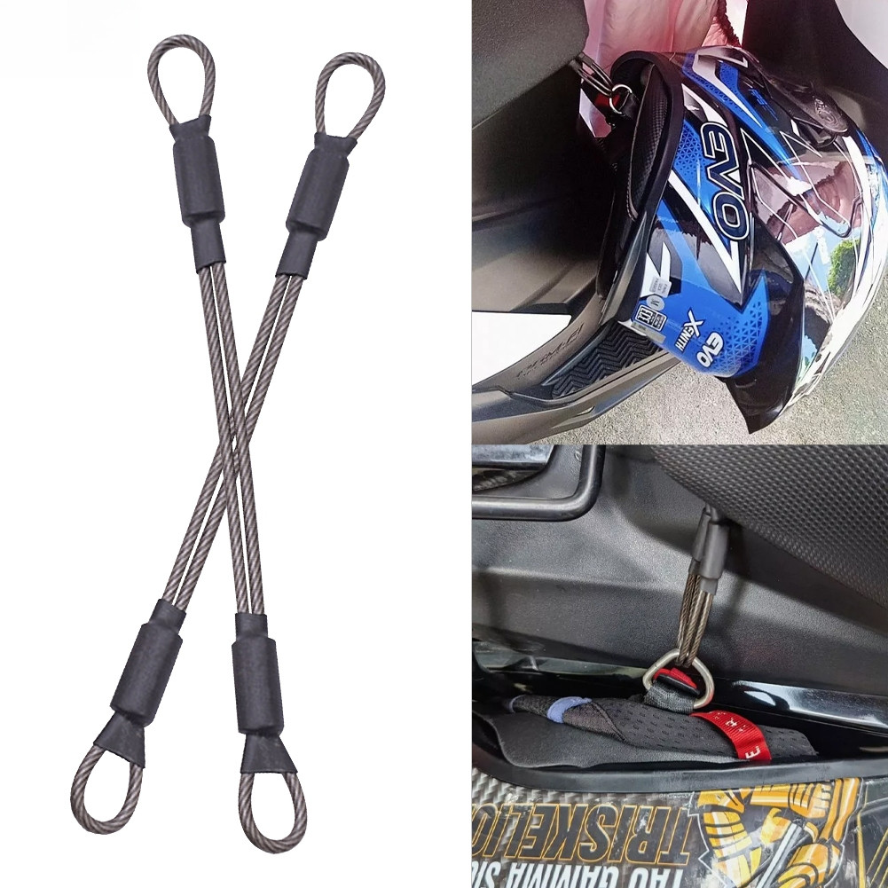 Anti-theft Reminder Rope Motorcycle Full Helmet Storage Wire Rope ...