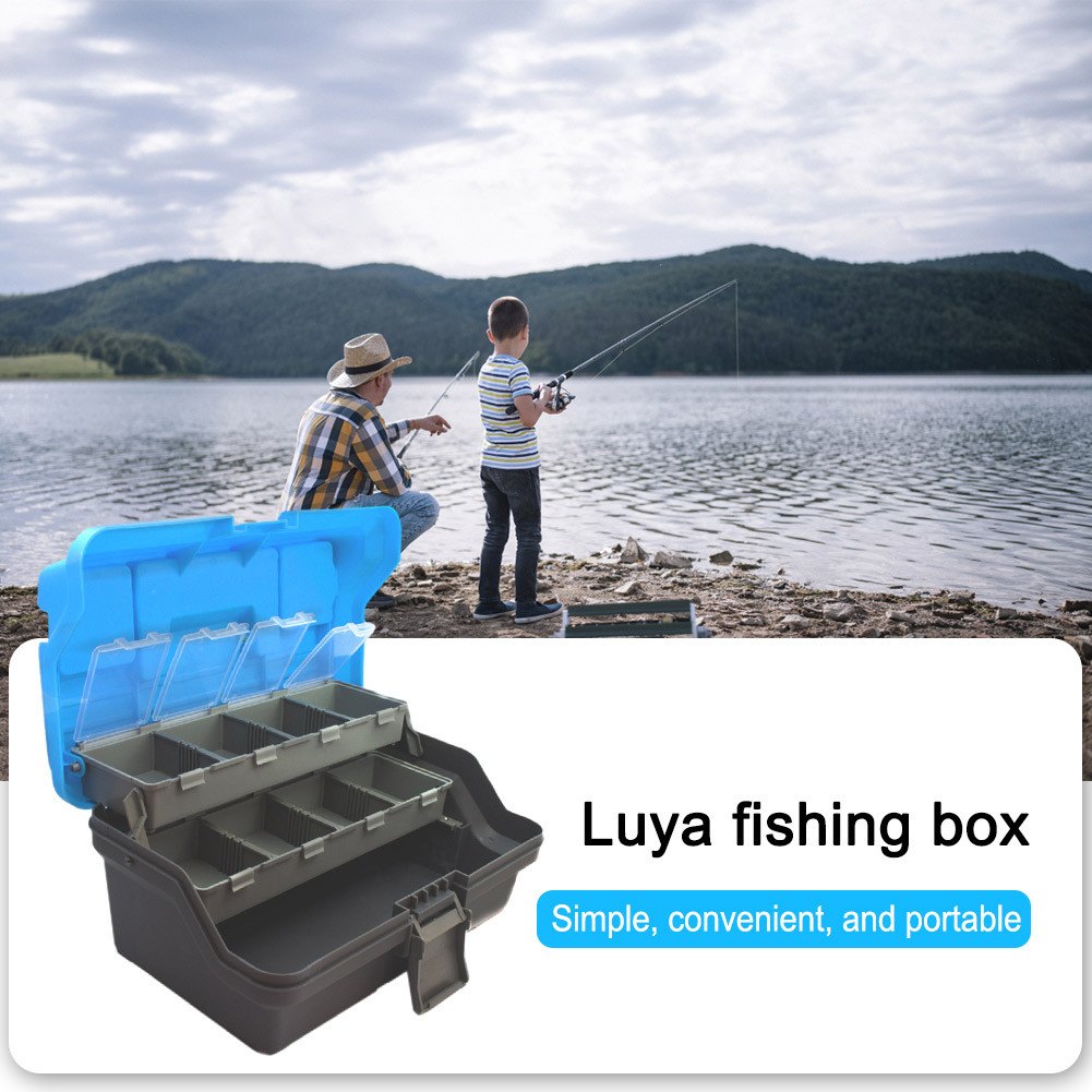cheerfulhigh 3-Layer Folding Fishing Storage Box Portable Fish Hook ...