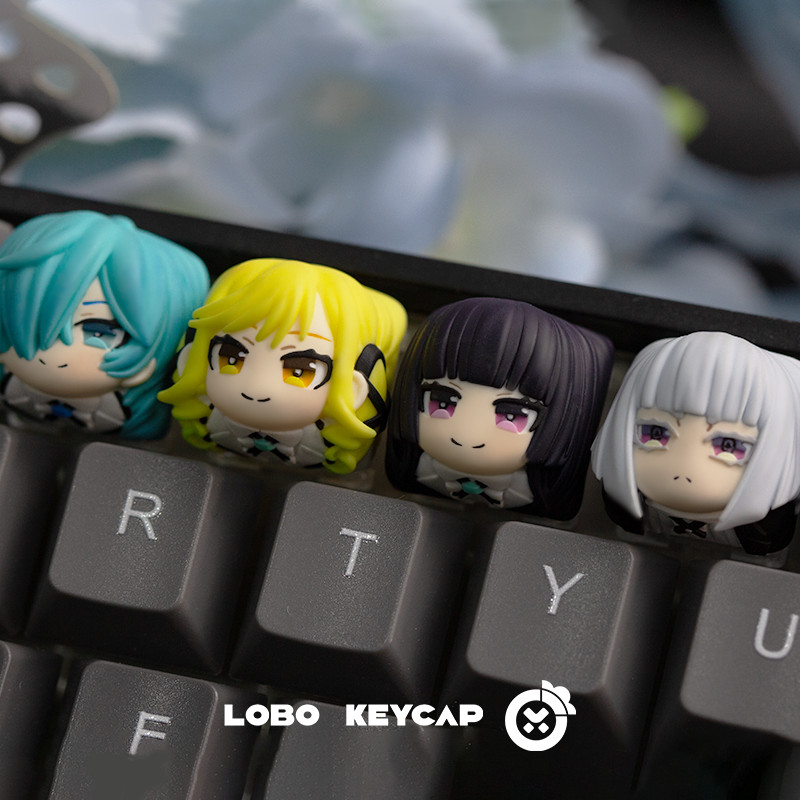 Rock Is a Lady's Modesty Keycaps Cute Cartoon MX Switch 3D Mechanical ...