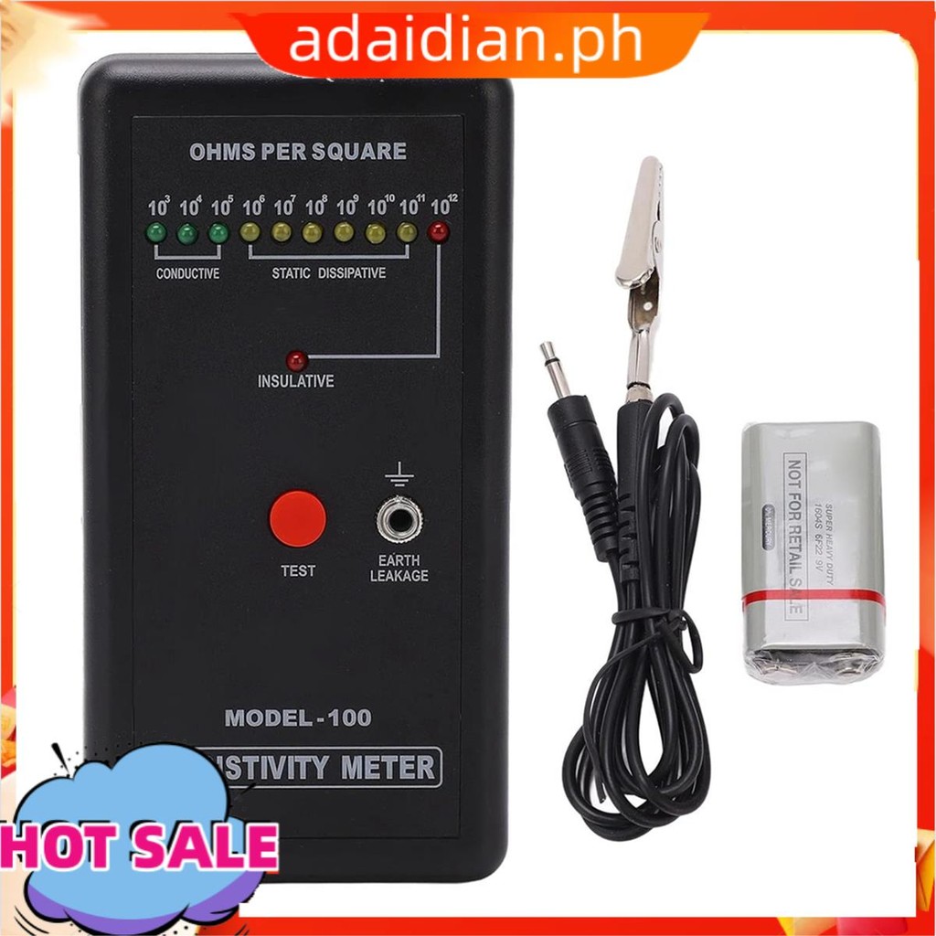 [in stock]Surfaces Resistance Tester, Handheld Electrostatic Static ...