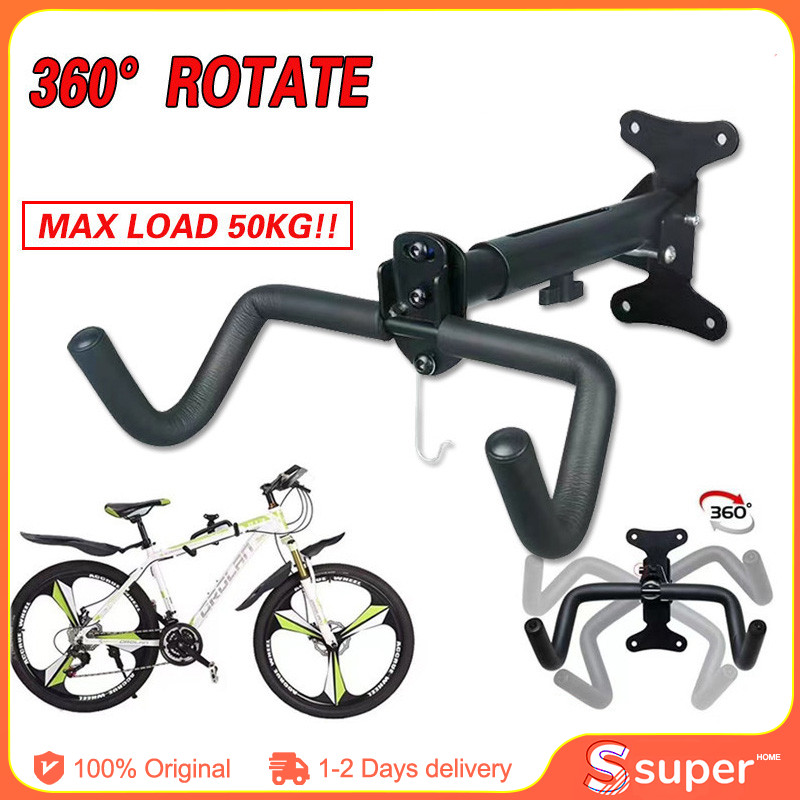 Bike Wall Hanger On Heavy Duty Foldable Bicycle Storage Rack Bike ...