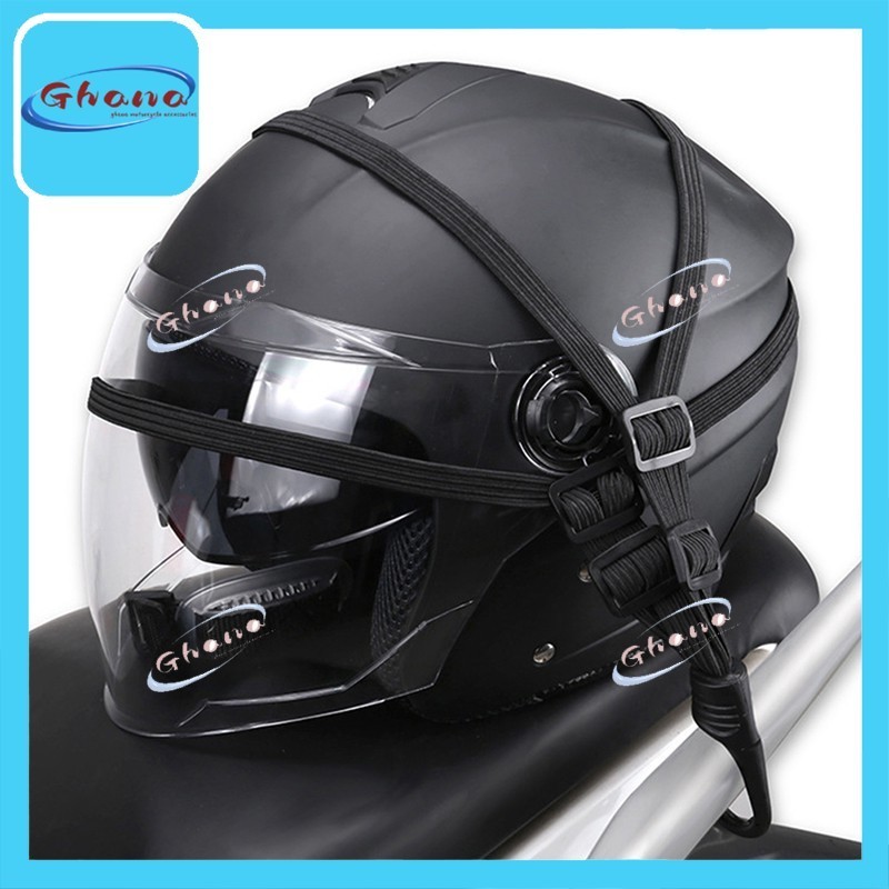 6 Hooks Hold Down Cargo Luggage Helmet Net Mesh Helmets | Shopee ...