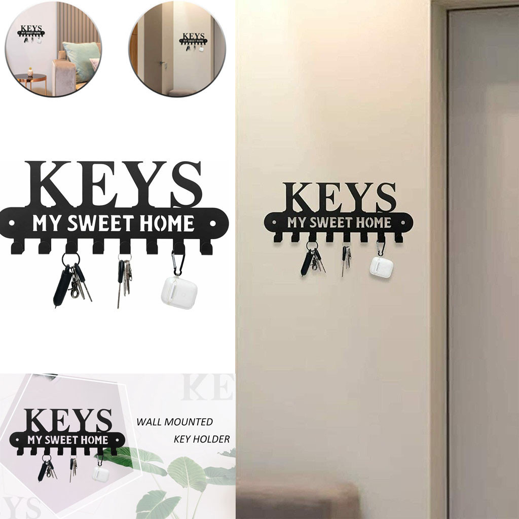 Keys wall decor with hooks hotsell