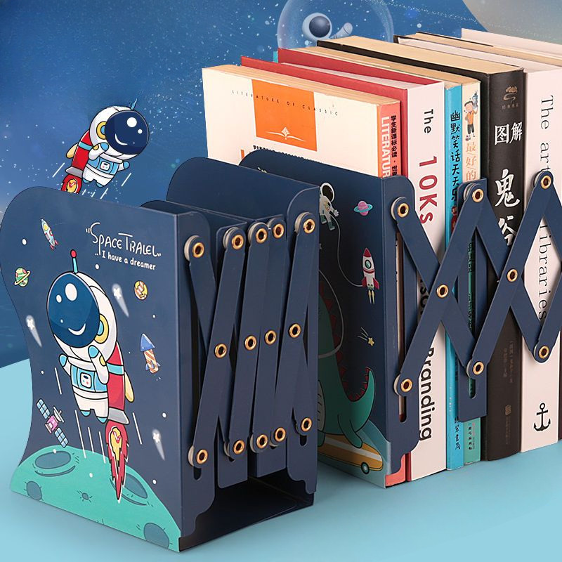 Korean version of student desktop book baffle foldable metal bookshelf ...