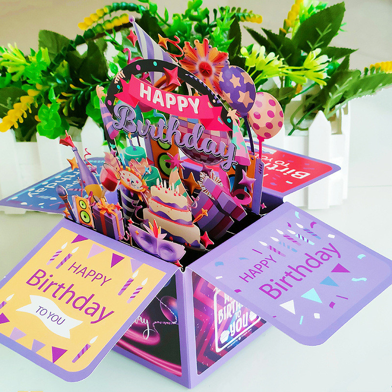 3D Pop Up Happy Birthday Greeting Card Gift Greeting Cards For Birthday ...