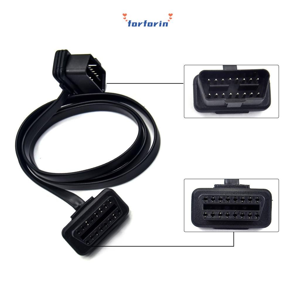 FORFORIN OBD2 Extender, 30/60/100/120CM Flat+Thin Extension Cable, 16 ...