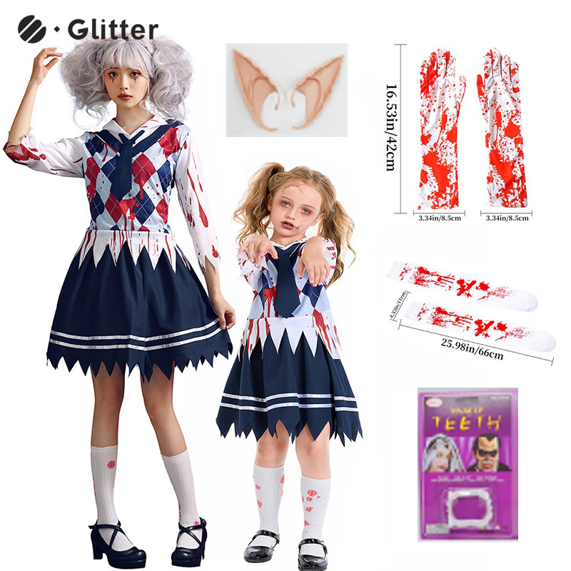 School Girl Zombie Adult Dress main image 1