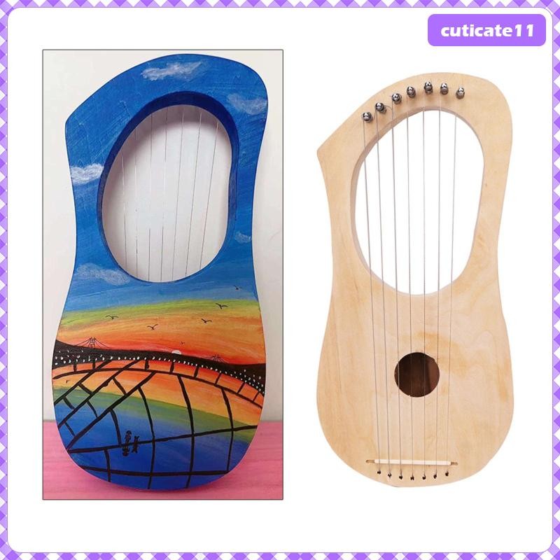 [Cuticate1] Metal 7String Lyre, 7String Harp, Ancient Portable Harp 7