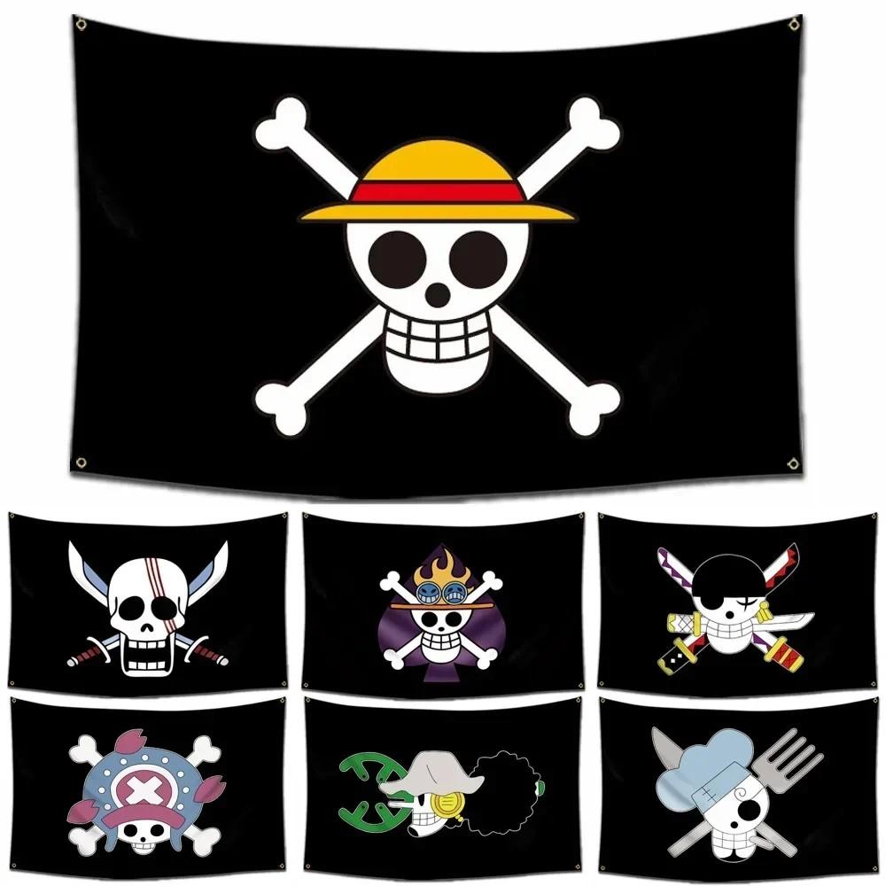 Anime One Piece Pirate Skull Flag Home Bedroom Wall Decor Banner