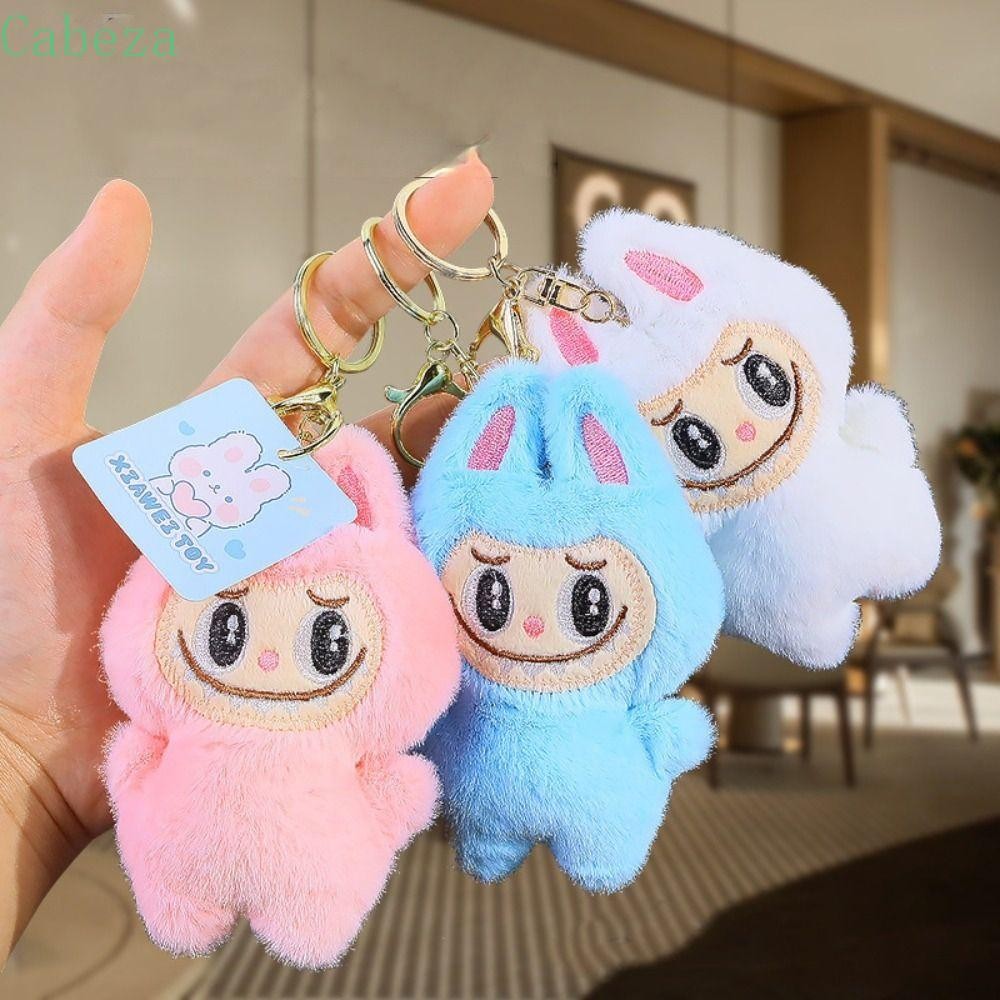 CABEZA Labubu Little Bunny Keychain, Fluffty Soft Cartoon Doll Plush