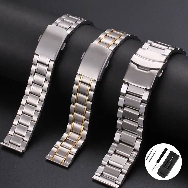 Montre Homme Seiko bracelet en acier et cadran noir