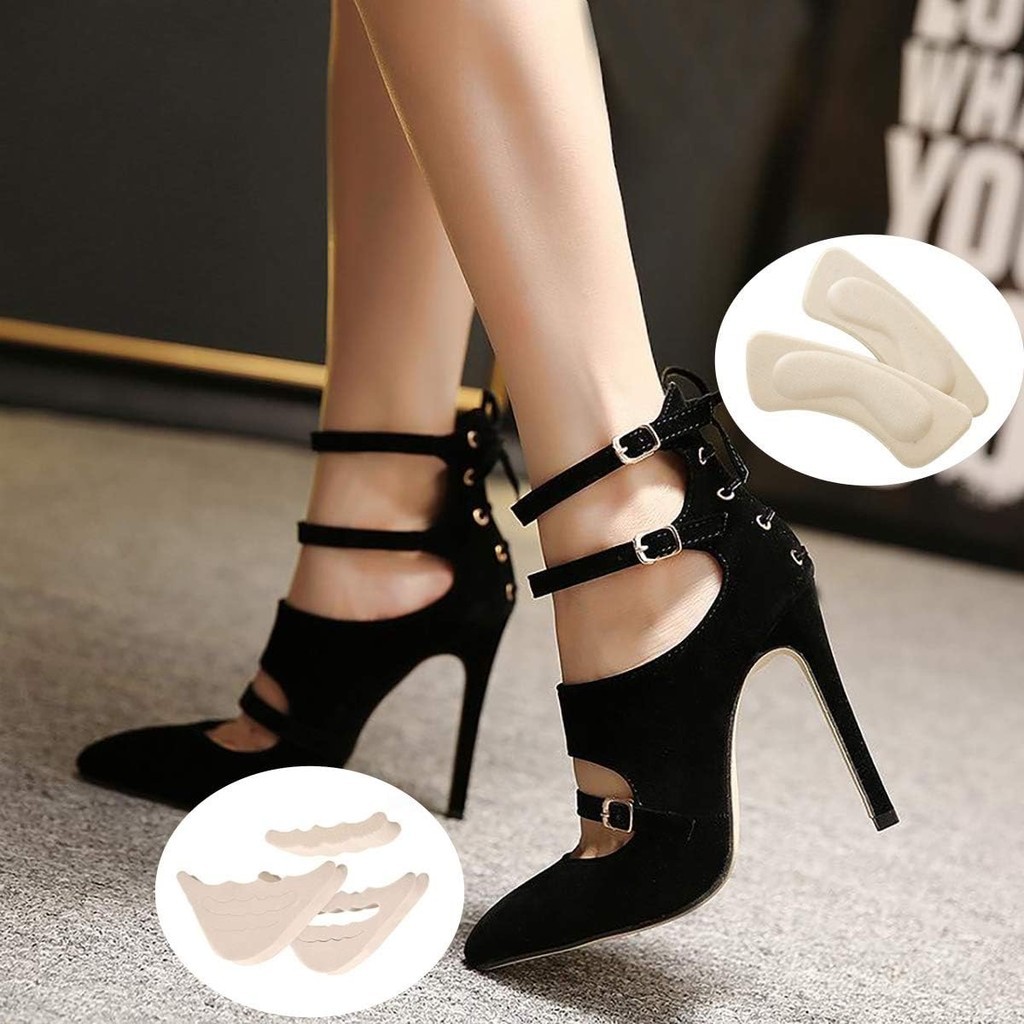 Shoes Pad Cushion Soft Foam Insole High Heel Forefoot Insert Toe Plug ...