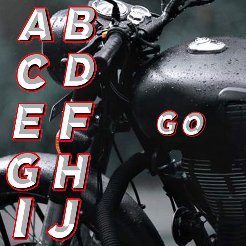 5CM /Reflective 1 Pcs Letter DIY Sticker Motorcycle Body Helmet ...
