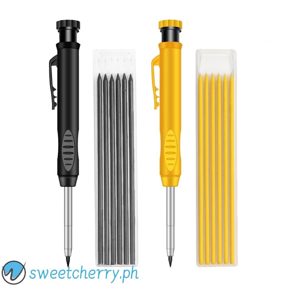 Carpenter Pencil Set with Refills Solid Deep Hole Scribe Tool for ...