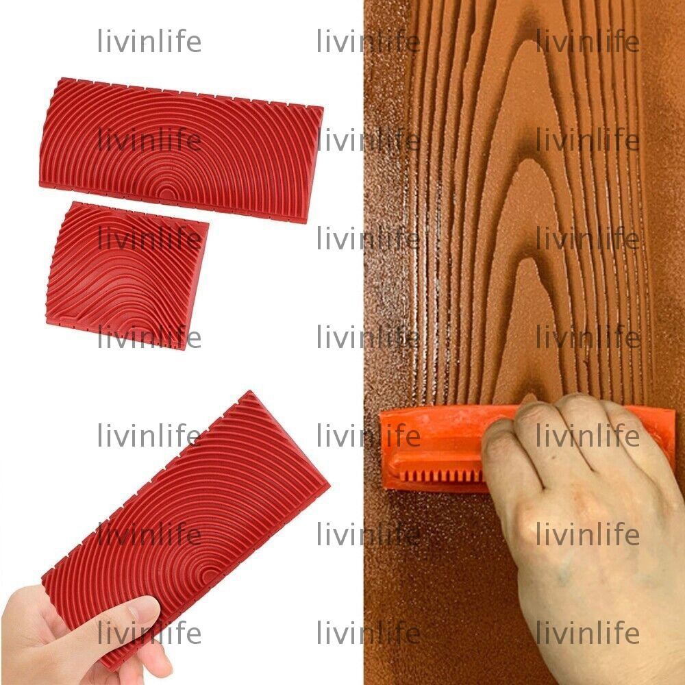 LIVINLIFE Wood Graining Tool Art Embossing Brushing Painting Tools DIY ...