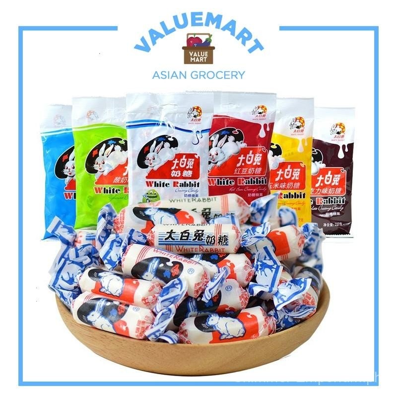 Original White Rabbit Candy Creamy Milky Classic with Edible Rice Paper ...