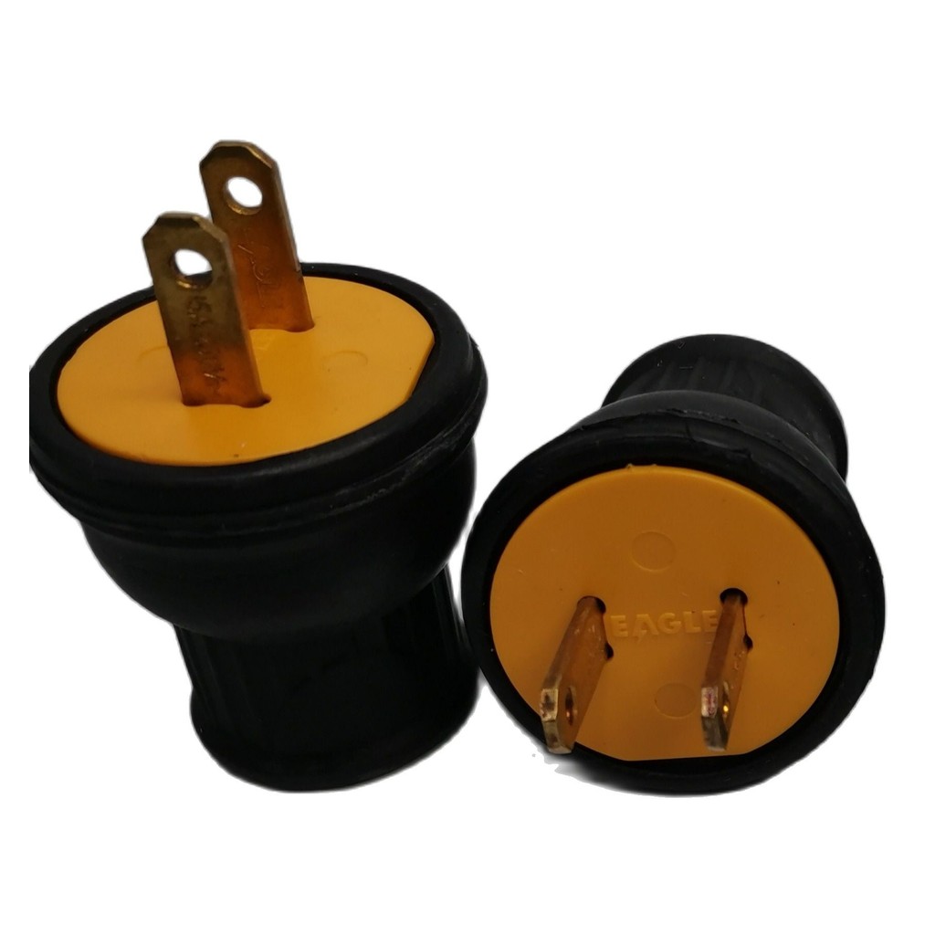 Eagle Heavy Duty Plug 2 prong 10A 220V, Rubber Plug 10A 220V - CAT101 ...