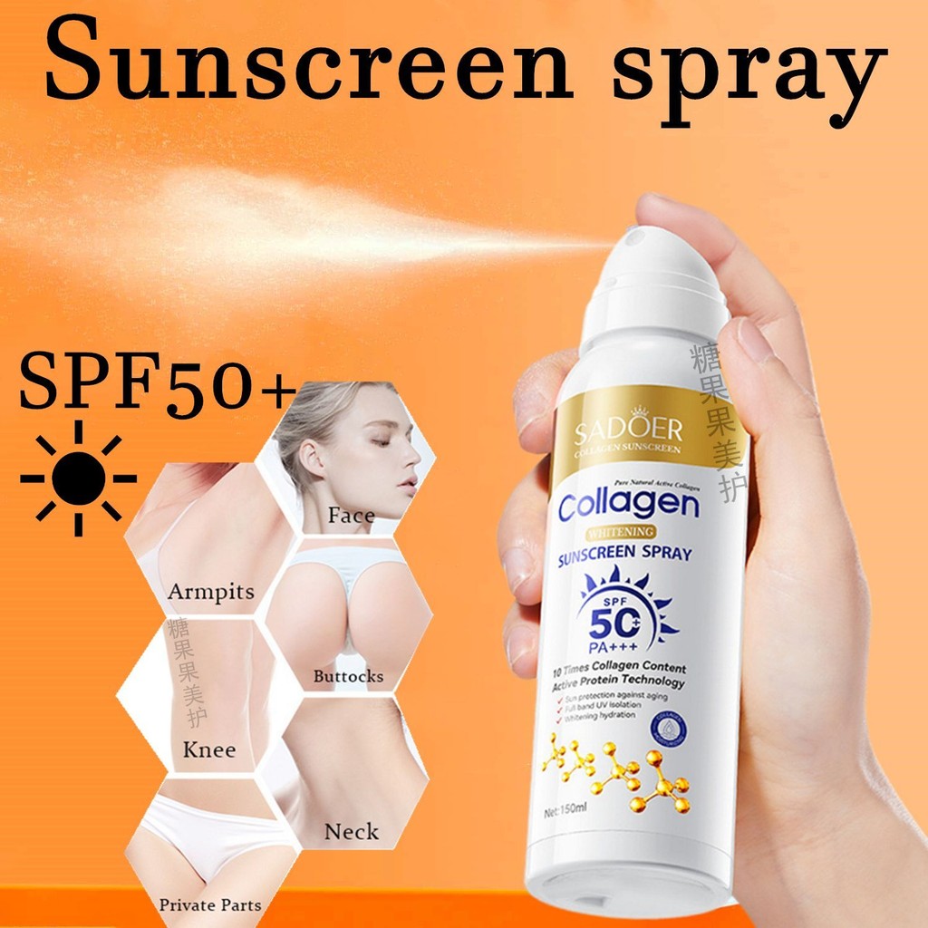 50+Gentle Sunscreen Spray Waterproof Sweatproof Concealer Isolation ...
