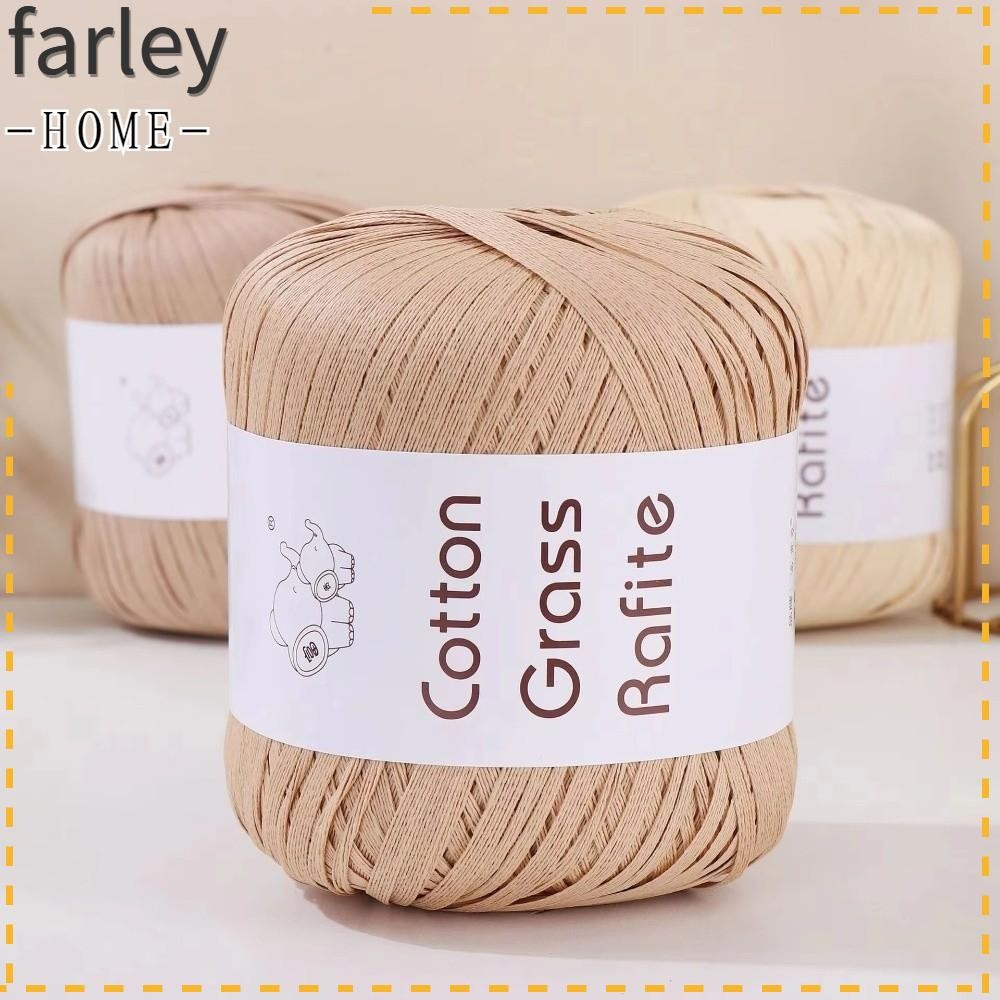 FARLEY Raffia Straw Yarn, Multicolour DIY Rafia Yarn, Hand-Knitted Gift ...
