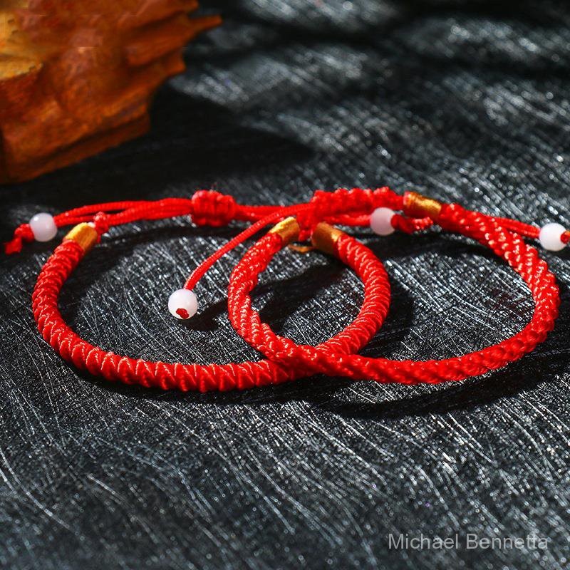 Corinna 1/2PCS Red Braid String Bracelet Chinese Red Rope String Wrap ...