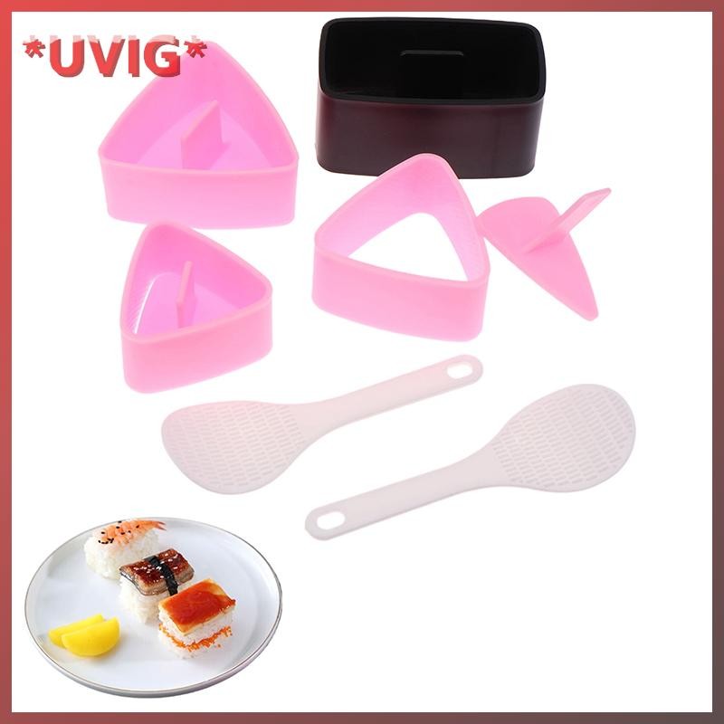 UVIG Onigiri Mold, Musubi Press Mold, 4 Pack Triangle Onigiri Rice Mold ...