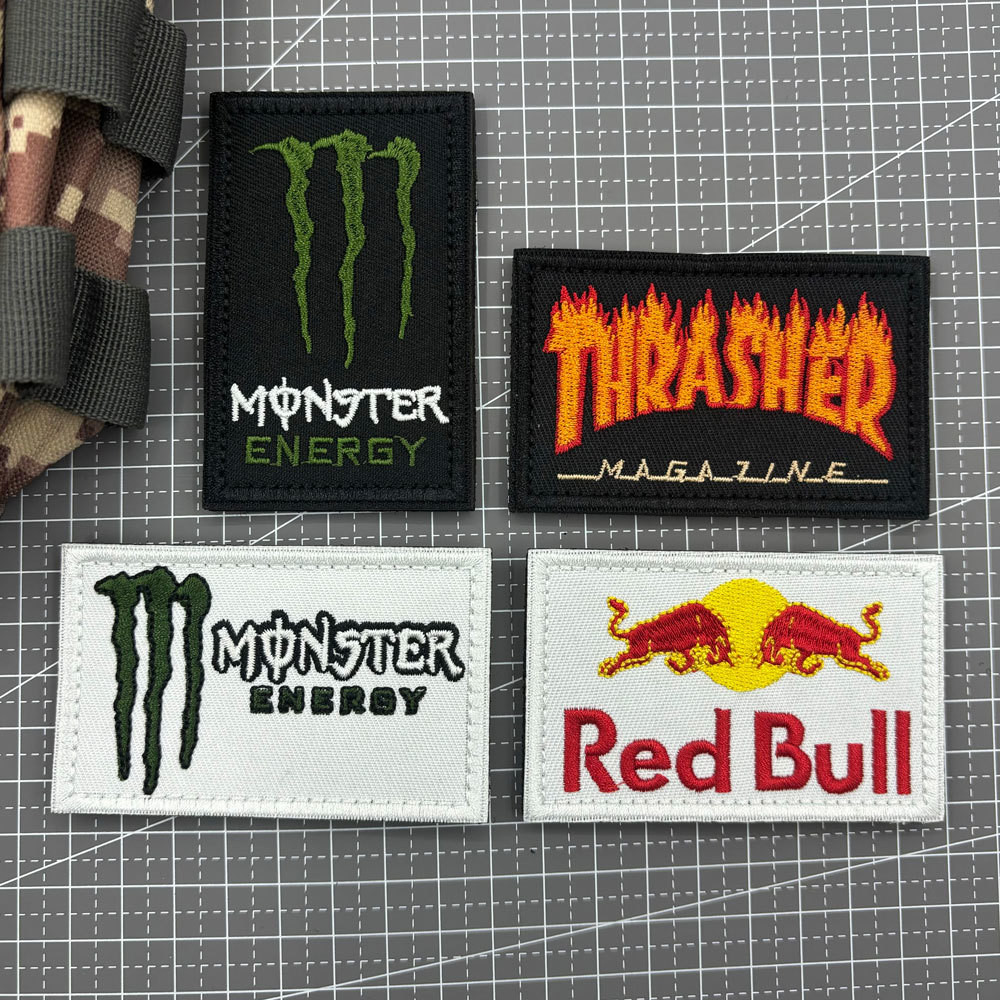 Red Bull Red Bull Embroidered Velcro Badge Magic Claw Tearable Backpack ...