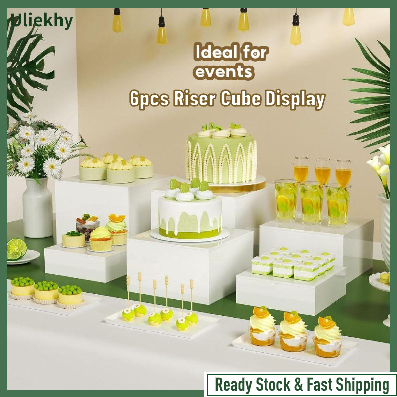Uliekhy 6pcs Thickening Buffet Riser Cube Display Nesting For Buffet ...
