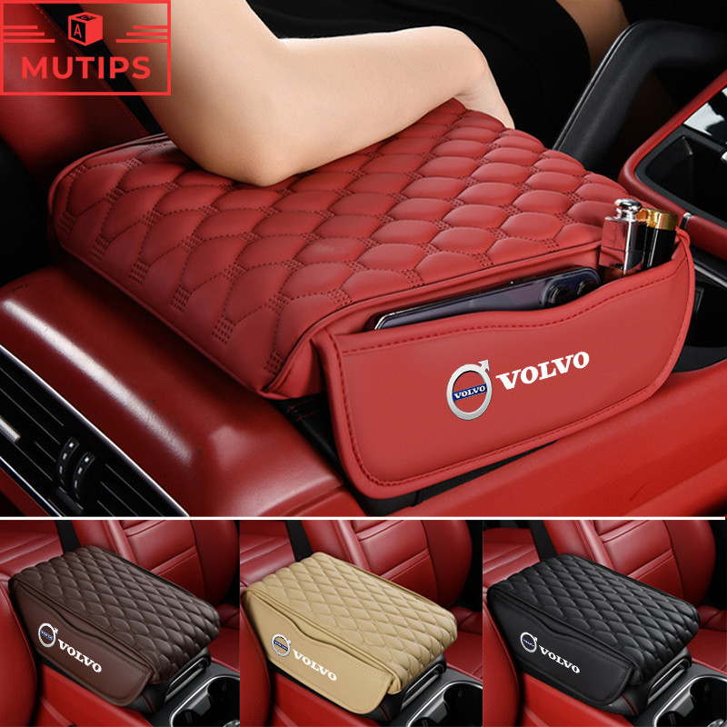 Integrated Pressurized Multifunctional Car Armrest Heightening Pad, Multifunctional Car Armrest Cushion Universal, With 2 Cup Holder, Phone Slot Tissue Box S