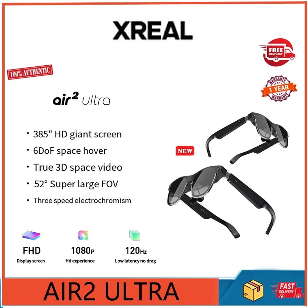 XREAL Air 2 Ultra Intelligent AR Glasses 6DoF Space Hover 52 ° FOV ...