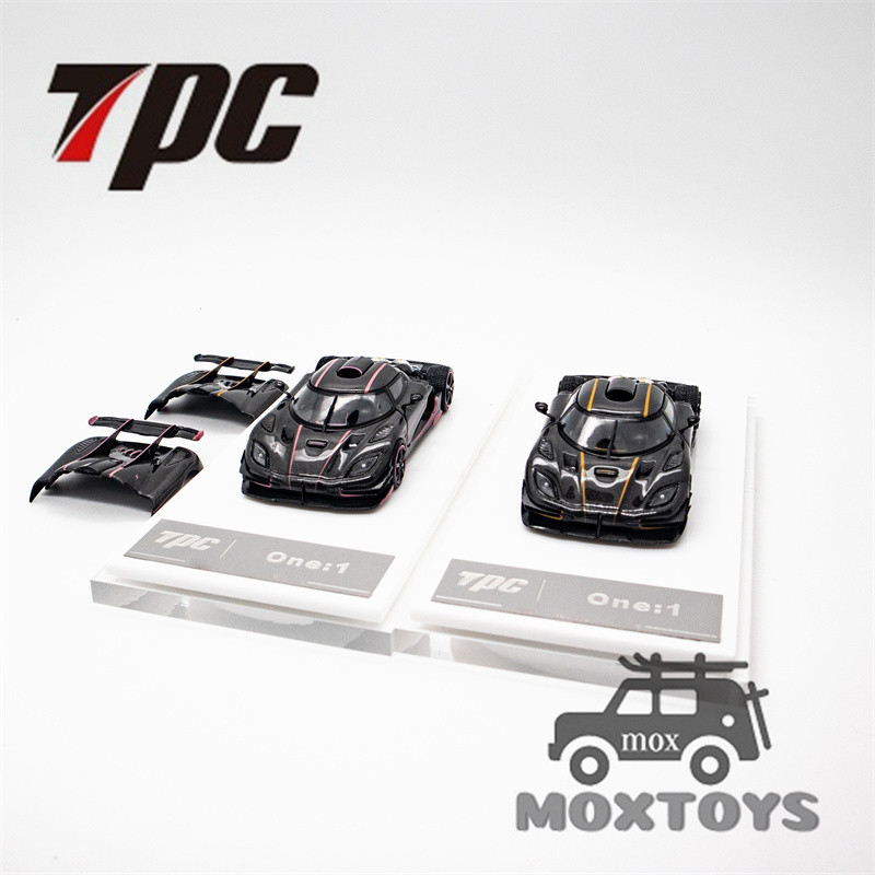 TPC 1:64 Koenigsegg one1 black with pink/gold line limited999 Diecast ...