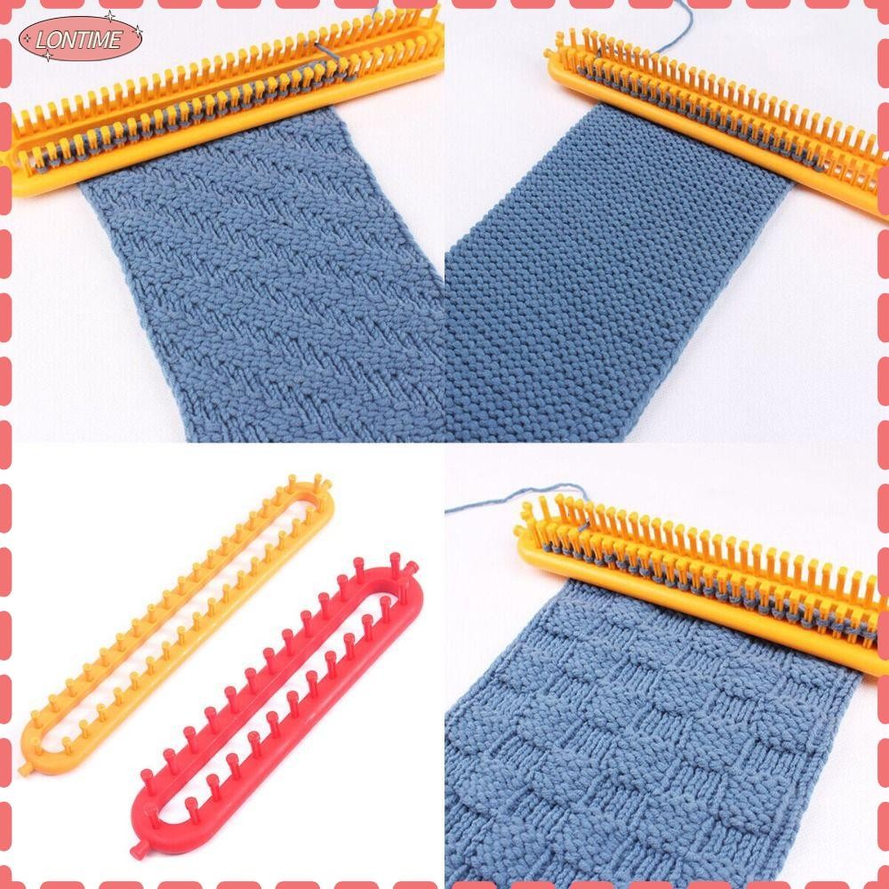 LONTIME STORE Weaving Loom Knitting Kit, DIY Plastic DIYSewing Tools