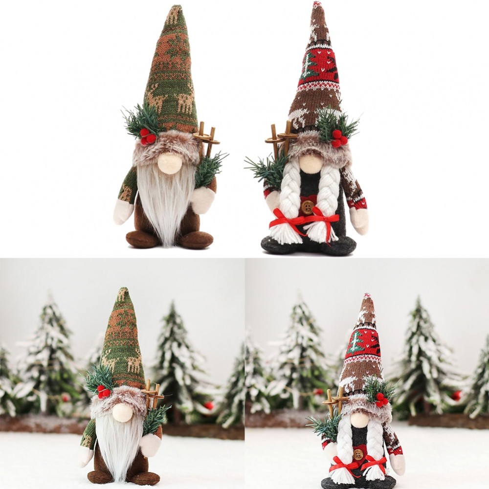 Funny Dwarf Elf Couple Style Christmas Gnomes Plush Santa Doll Xmas ...