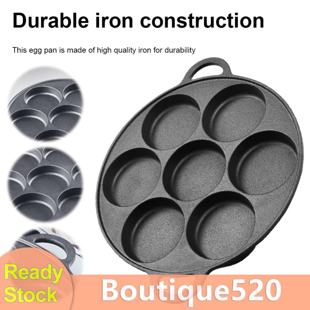 73 Hole Frying Pot NonStick Skillet Omelet Pan Cast Iron Egg Pie