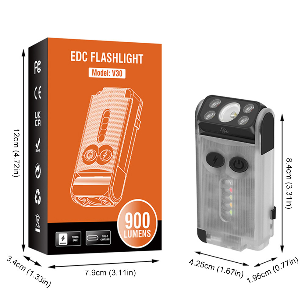 Powerful Flashlight USB Charging 180 Rotation Head Swivels Buzzer ...