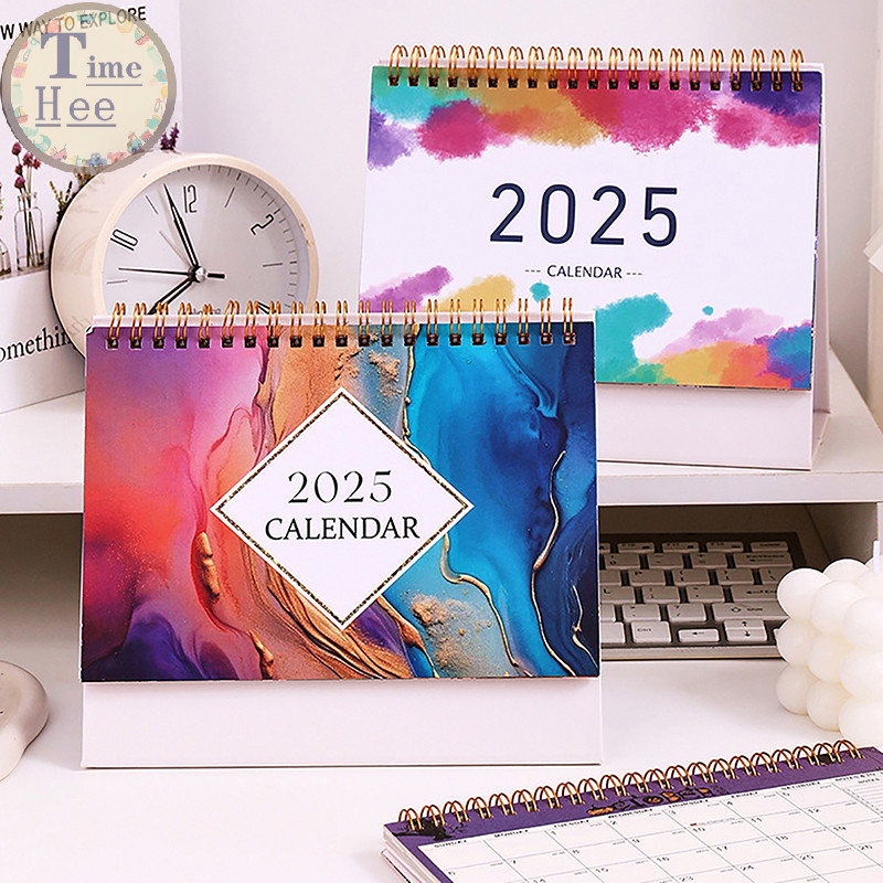 TIMEHEE Table Calendar 2025 Aesthetic Desk Planner Table Office